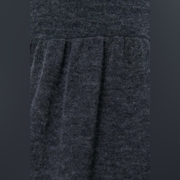 NWT ZARA Women’s Charcoal Gray Mock Neck Sweater Relaxed Midi Dress Small S - Picture 6 of 7